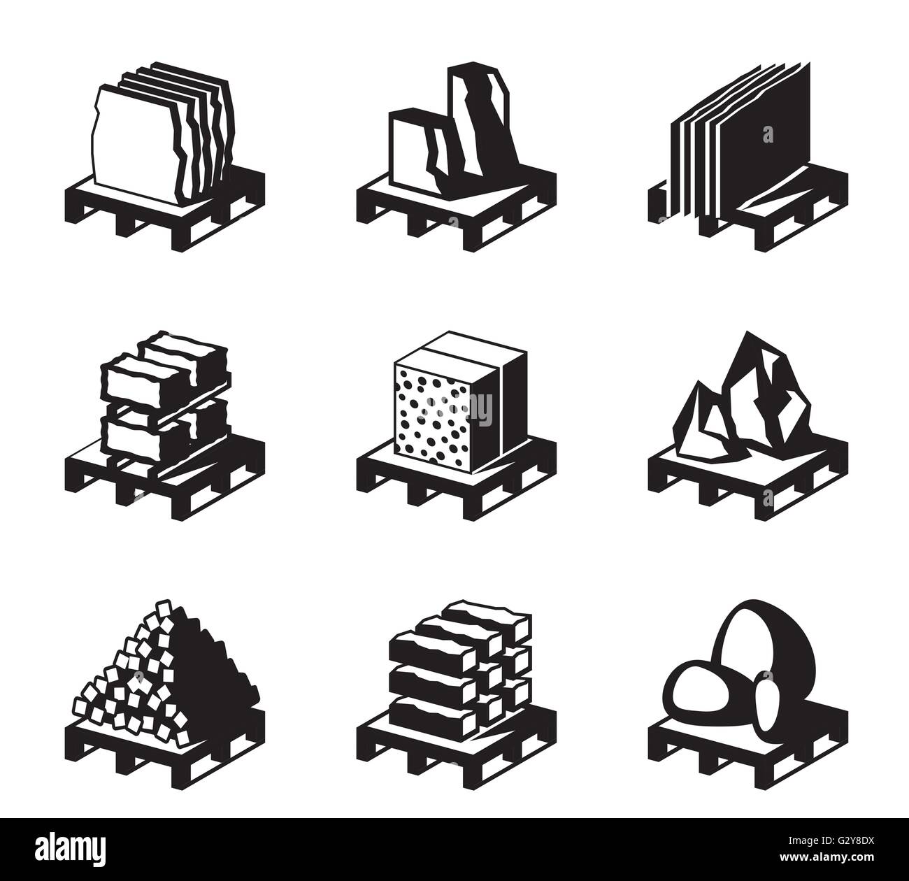 Various construction and building materials - vector illustration Stock Vector