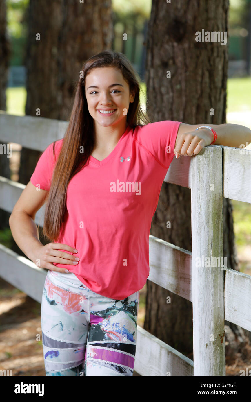 Maggie Nichols at the Karolyi Ranch, the USA Gymnastics National Team ...