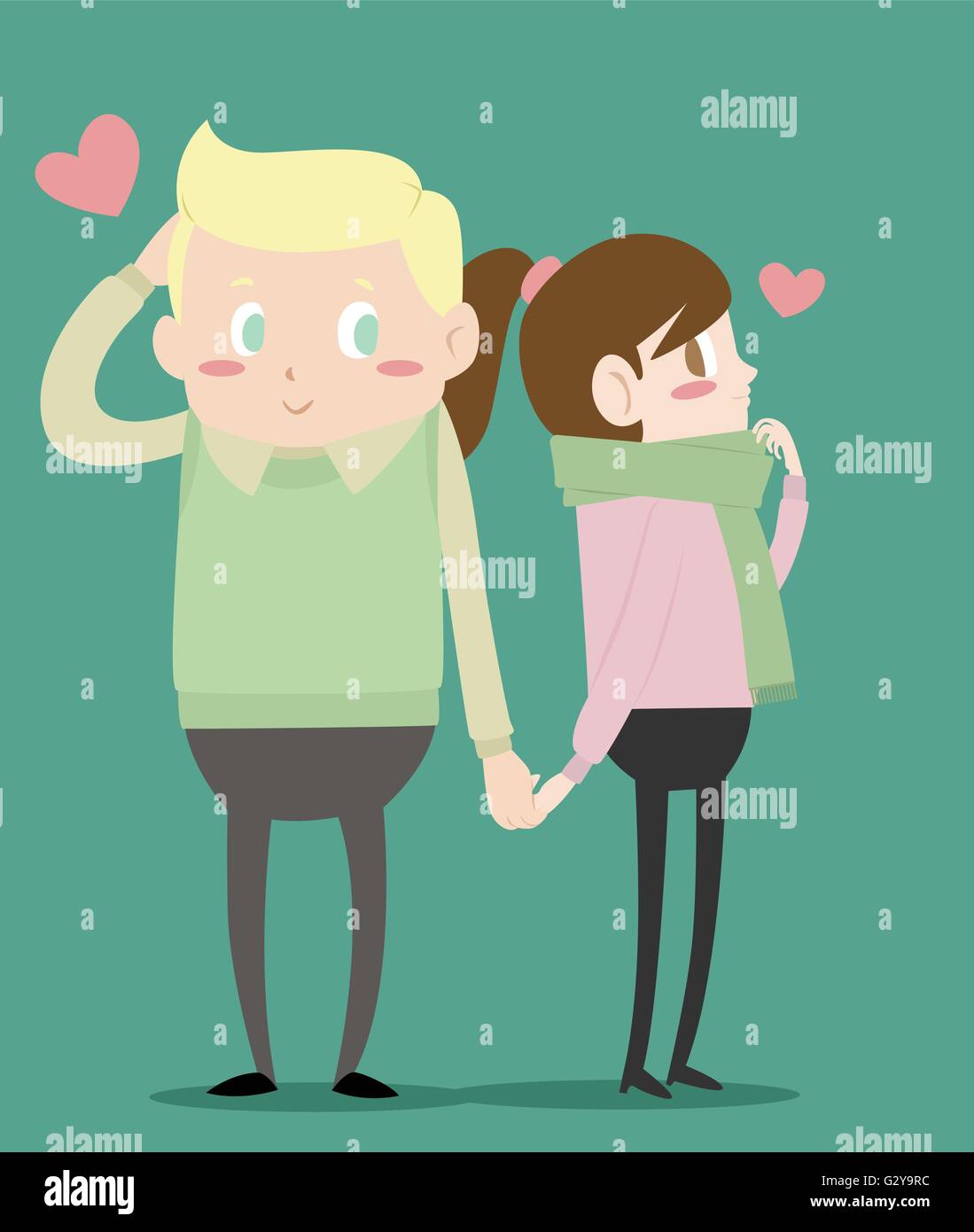 Couple holding hand Stock Vector Image & Art - Alamy
