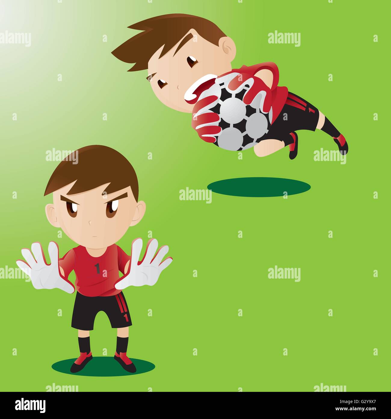 Goal keeper Kid Stock Vector Image & Art Alamy