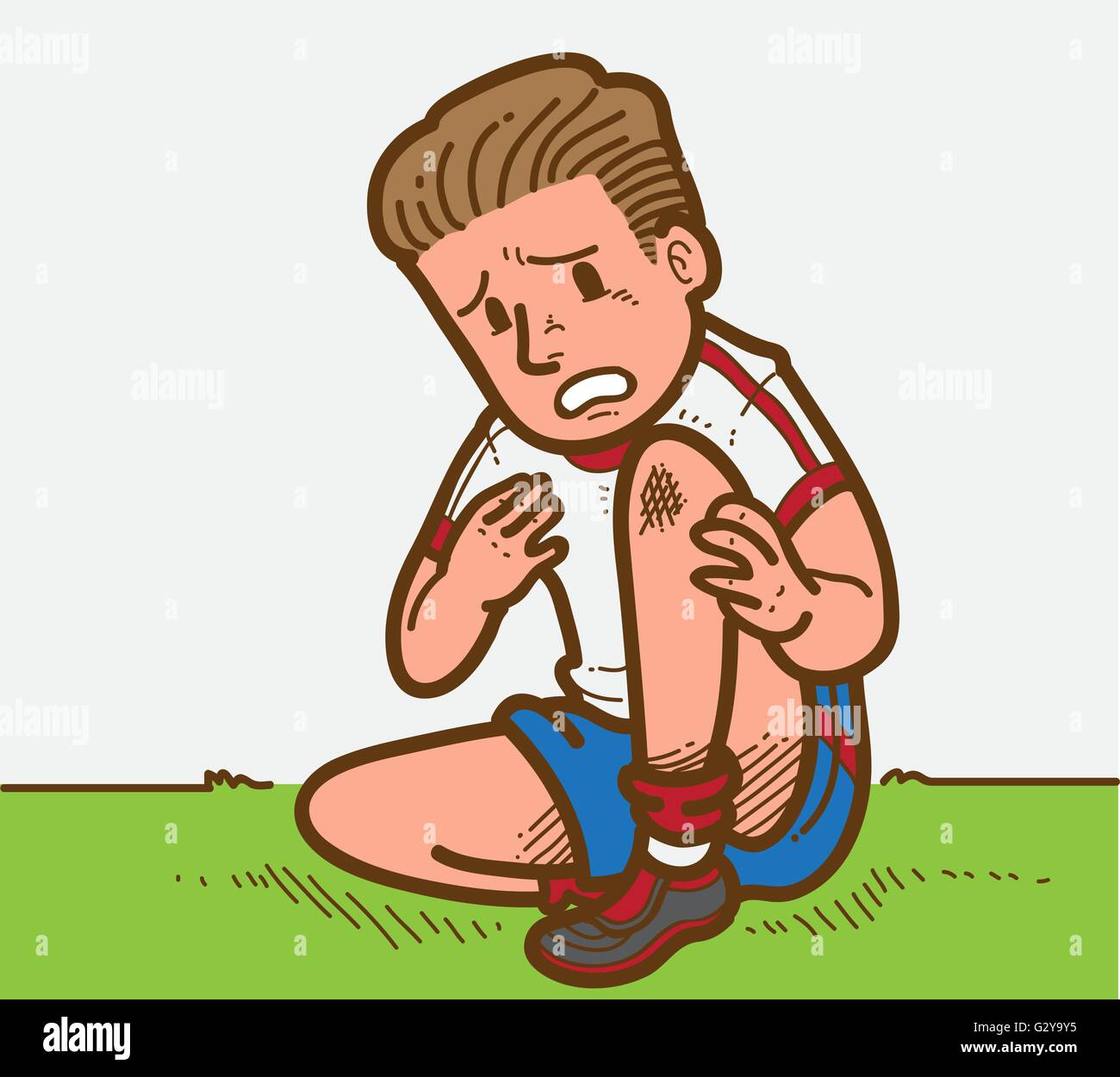 Injured Player Stock Vector