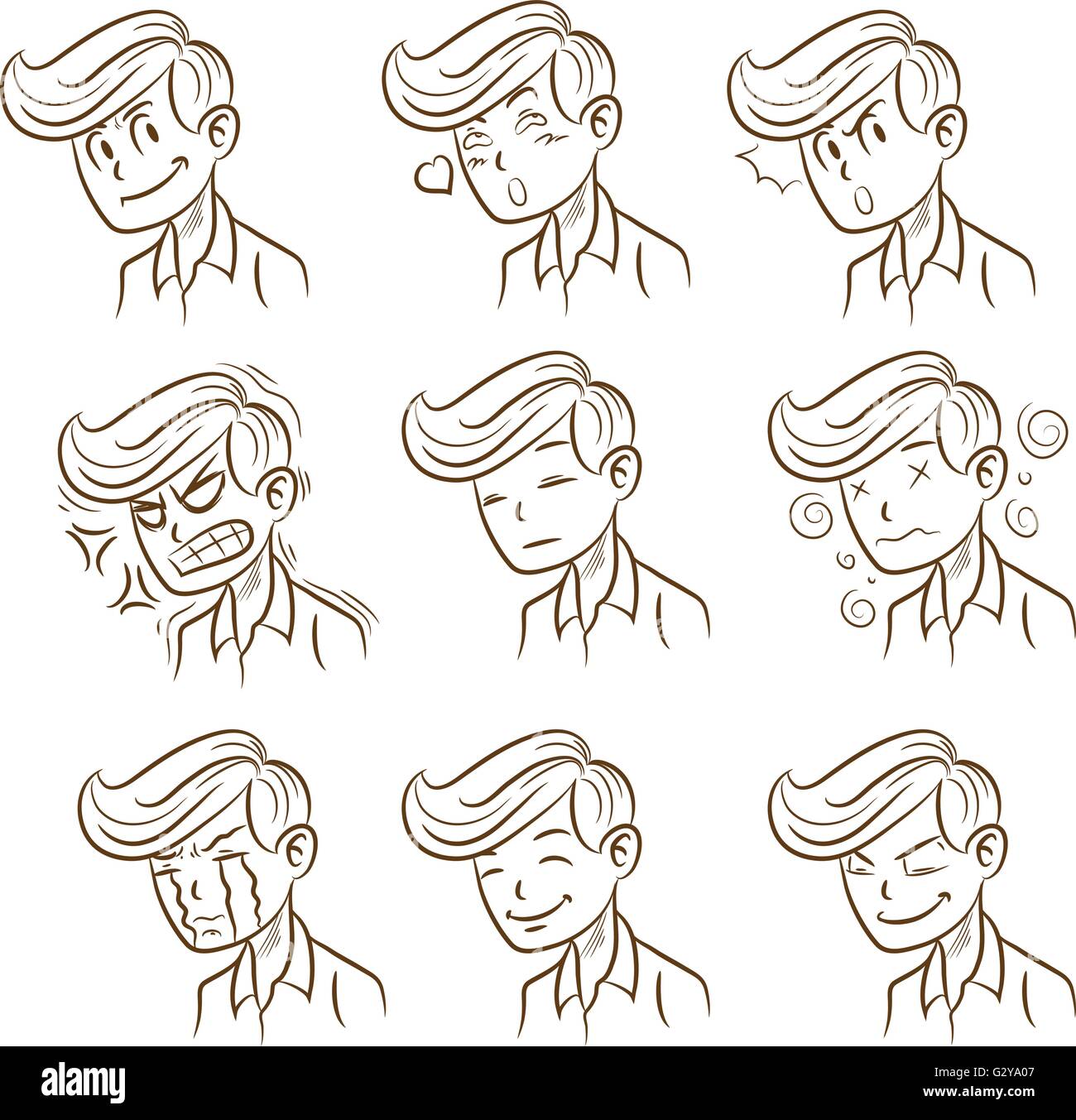 Man expression Stock Vector