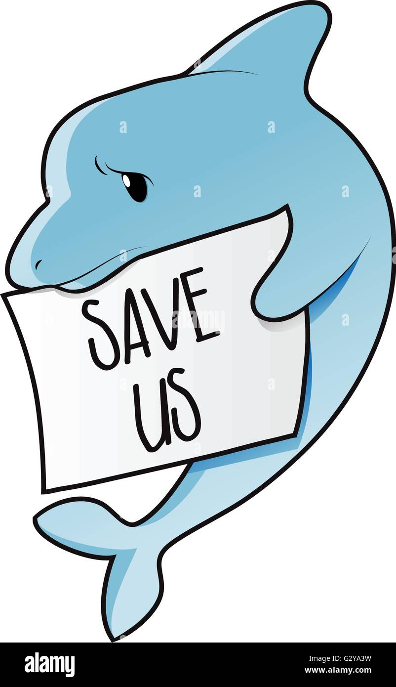 Save Dolphin Stock Vector Image & Art - Alamy