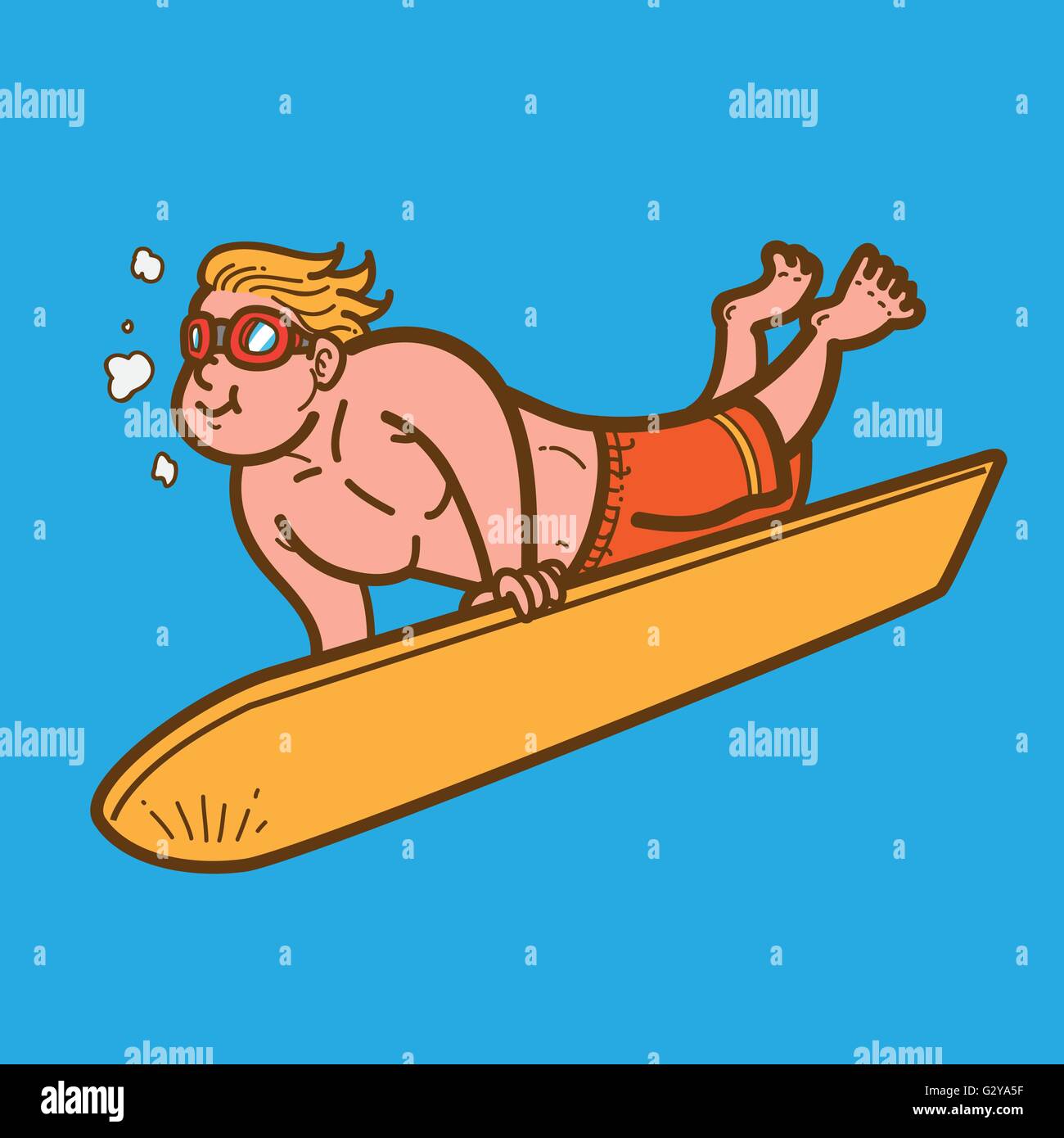 Nose Dive Surfing Stock Vector