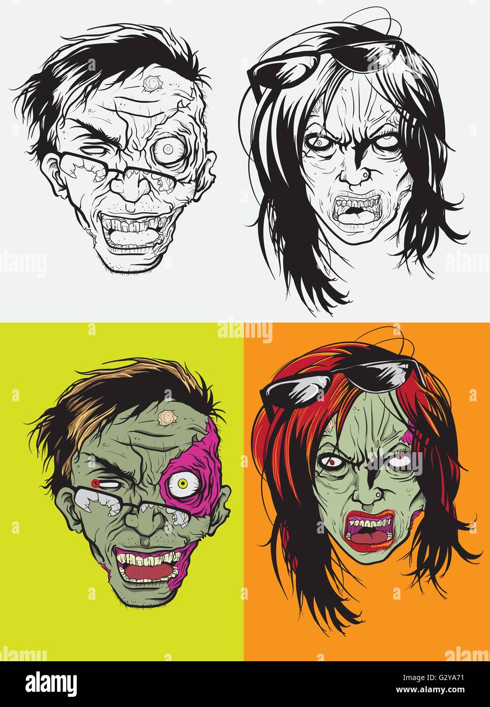 Vector illustration of a zombie Stock Vector