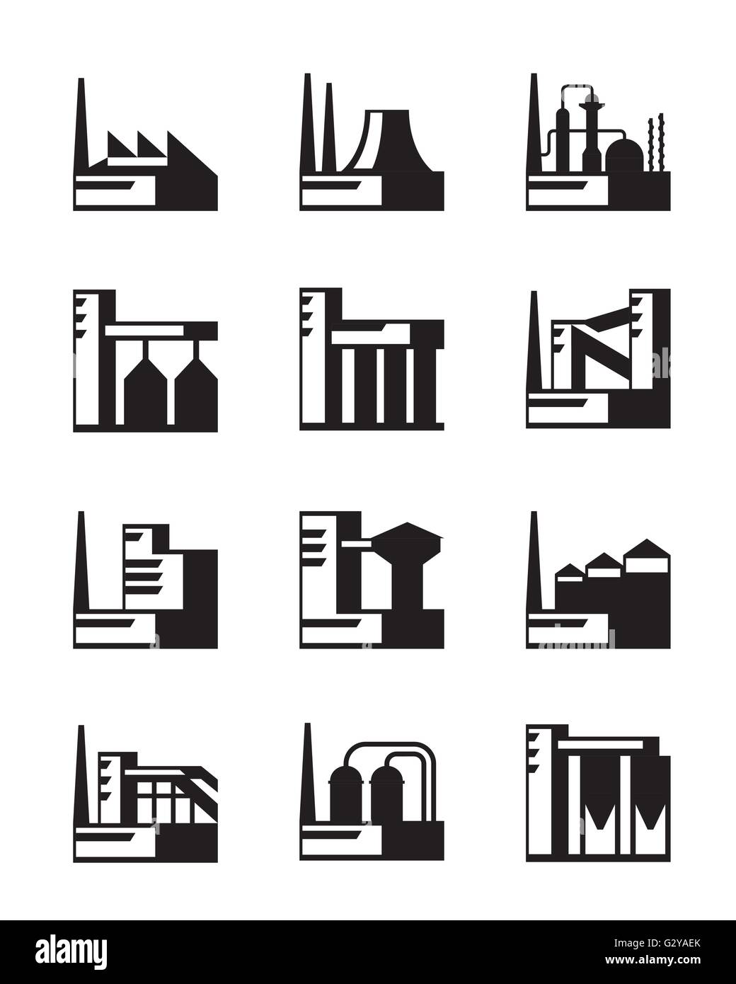 Industrial construction set - vector illustration Stock Vector Image ...