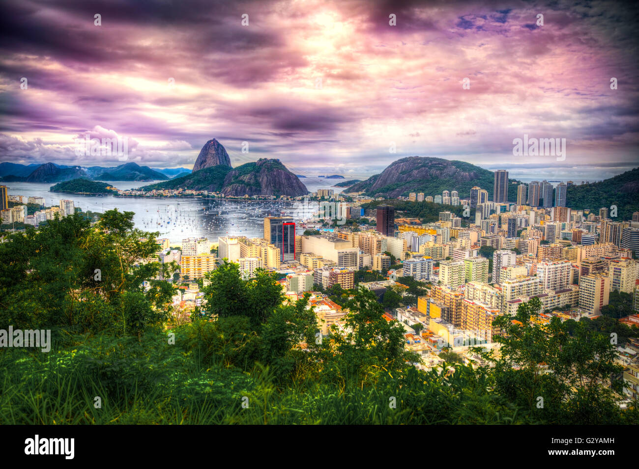Rio De Janeiro, Brazil in the evening sun light Stock Photo Alamy