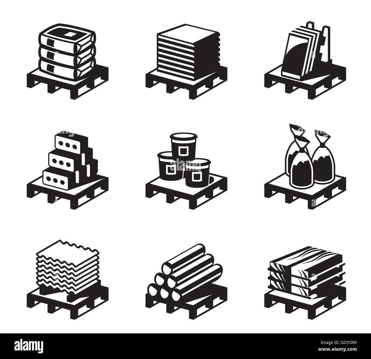 Building and construction materials - vector illustration Stock Vector