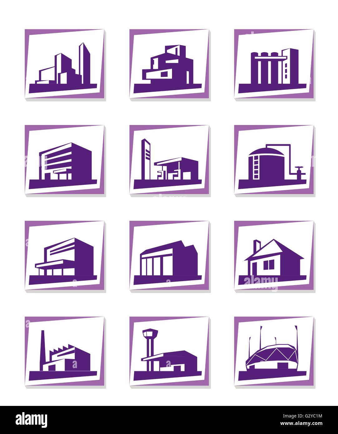 Different types of construction - vector illustration Stock Vector ...