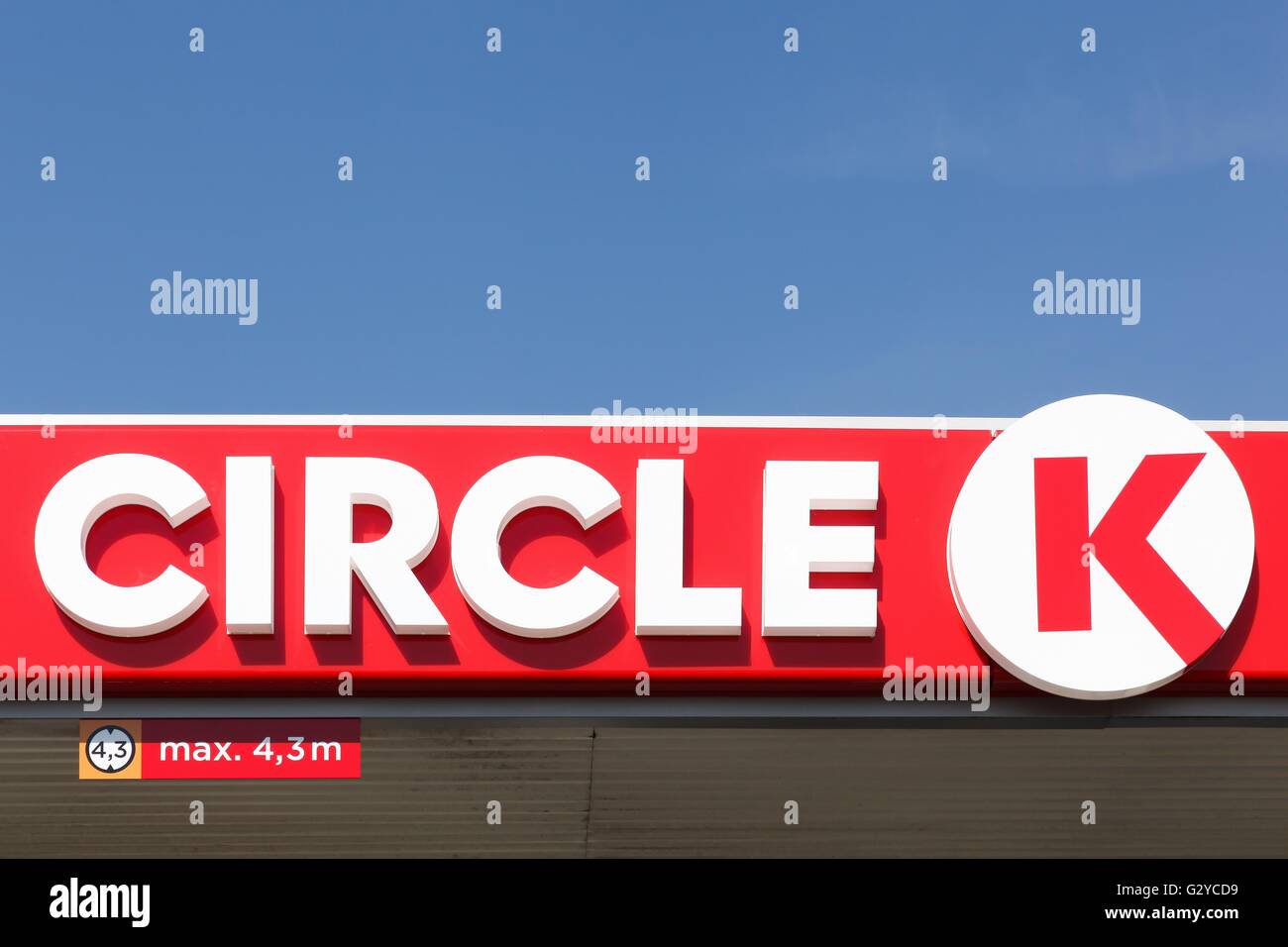 Circle K sign on a gas station Stock Photo