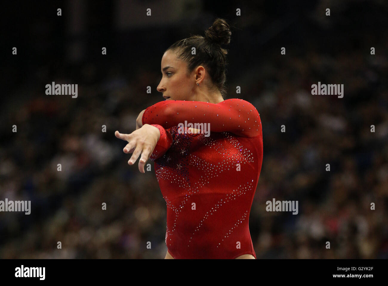 Hartford, CT, USA. 4th June, 2016. Gymnast Alexandra Raisman (Brestyan ...
