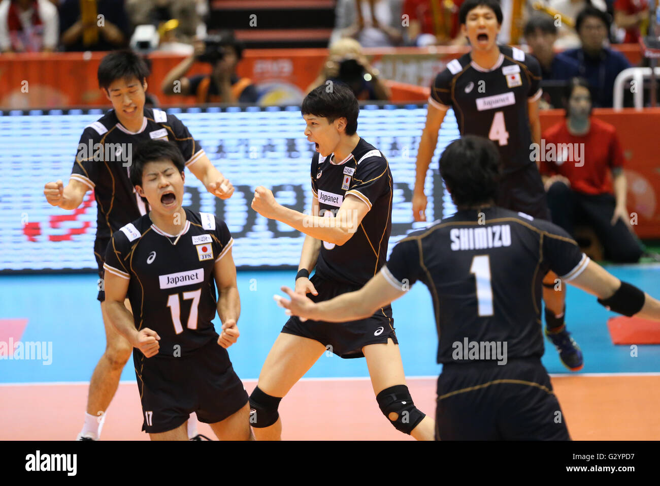 Japan Team Group June 4 2016 Volleyball Men S Volleyball World Final Qualification For The Rio De