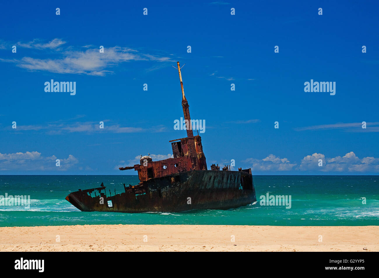 Sygna Wreck on Stockton Beach, NSW, Australia Stock Photo