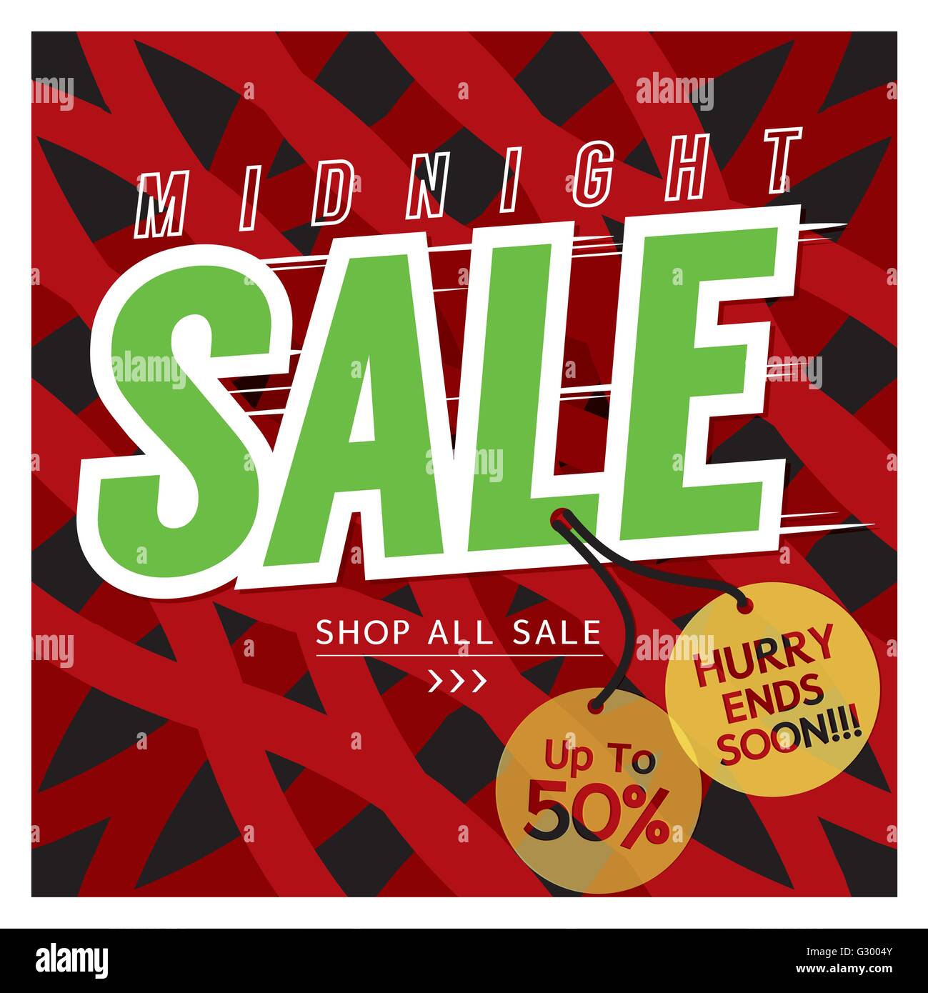 Midnight Sale Banner Vector Illustration Stock Vector Image & Art - Alamy