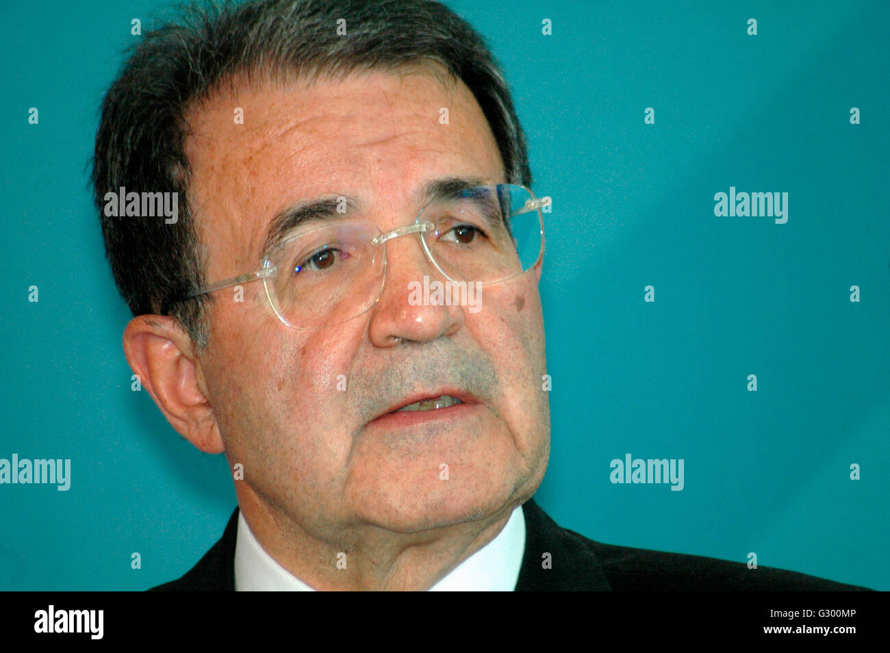 Romano Prodi - Presseunterrichtung nach einem Treffen der dt. Bundeskanzlerin mit dem italienischen Ministerpraesidenten am 14. Stock Photo