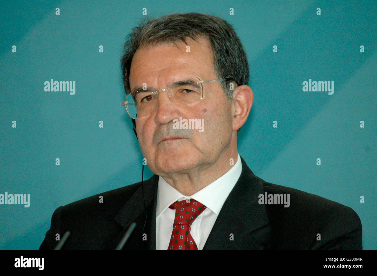 Romano Prodi - Presseunterrichtung nach einem Treffen der dt. Bundeskanzlerin mit dem italienischen Ministerpraesidenten am 14. Stock Photo