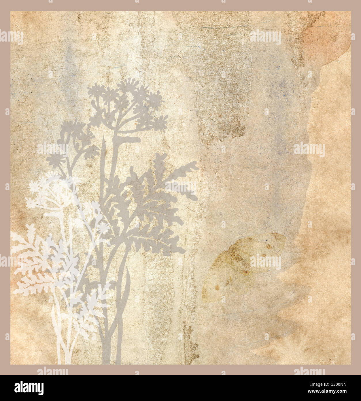 Decorative grunge background with flowers Stock Photo - Alamy
