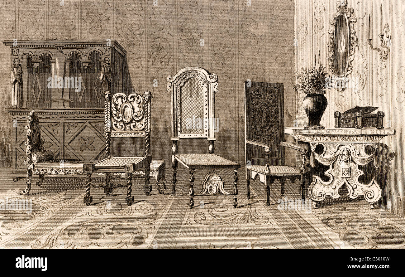 16th century Furniture in England Stock Photo - Alamy