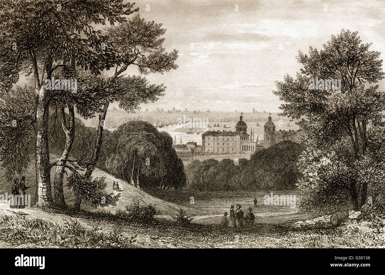 Greenwich Park, Greenwich, London, England, 18th century Stock Photo