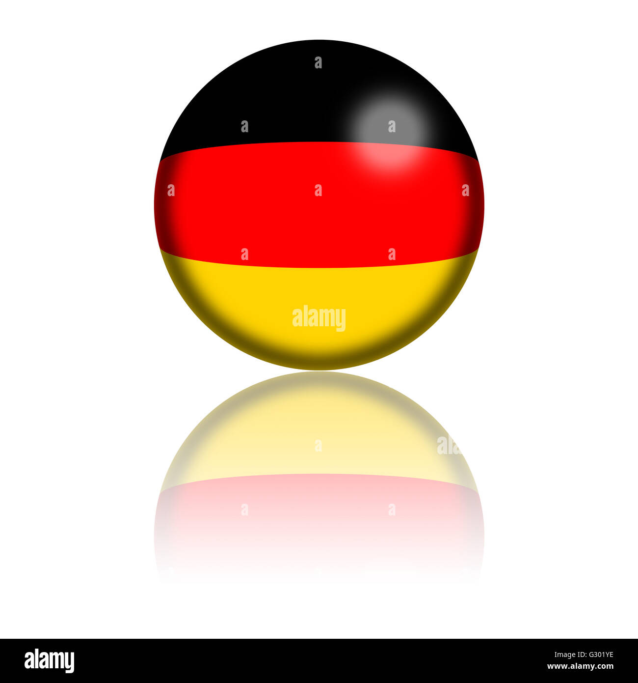 2x Sticker Round Roundel Flag Germany German