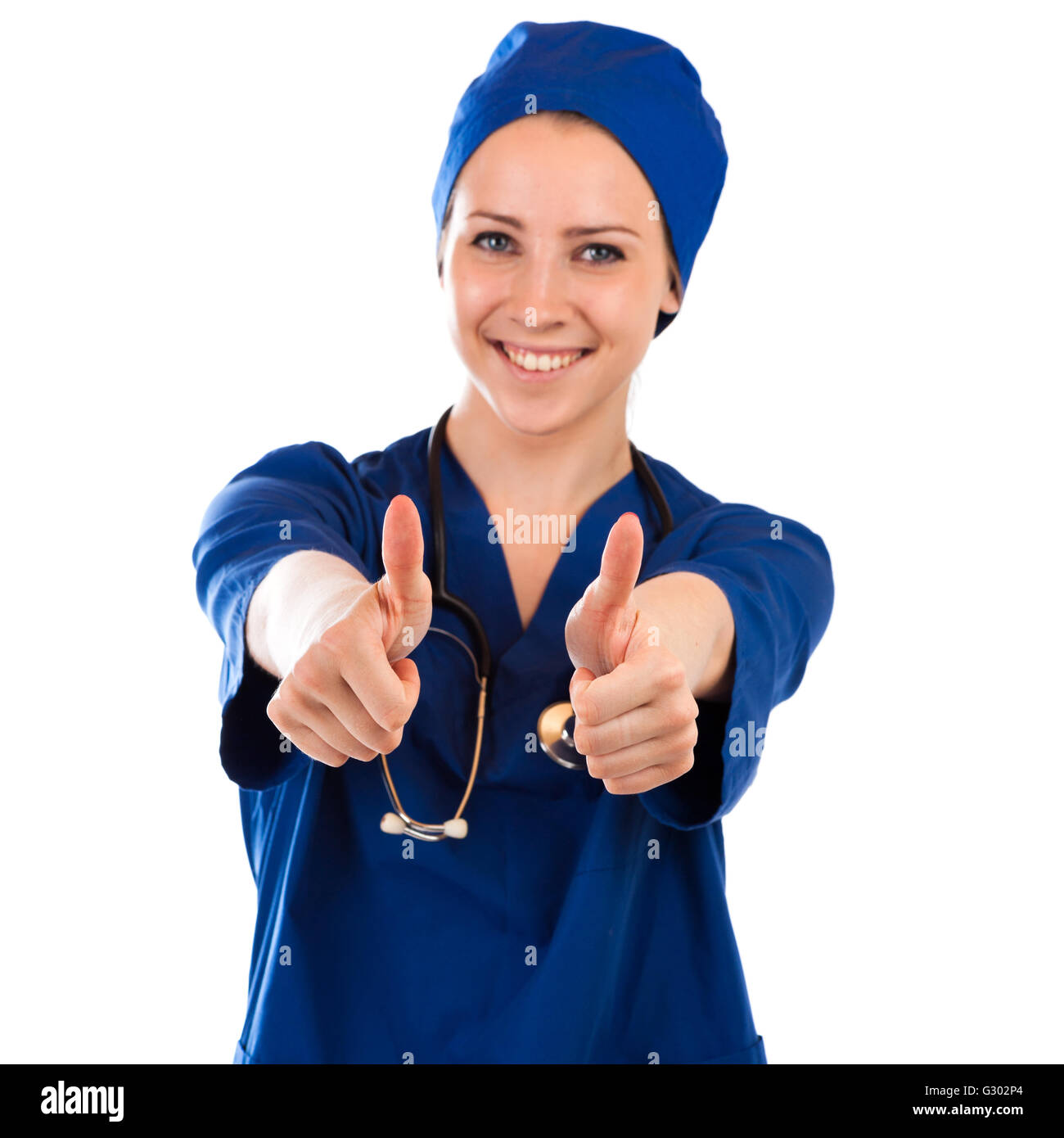 Asian blue scrubs hi-res stock photography and images - Alamy