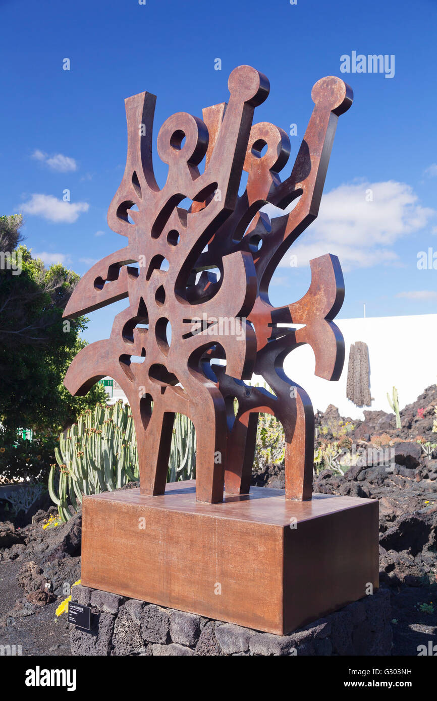 El Triumfador, sculpture by César Manrique, Fundación César Manrique, Tahiche, Lanzarote, Canary Islands, Spain Stock Photo