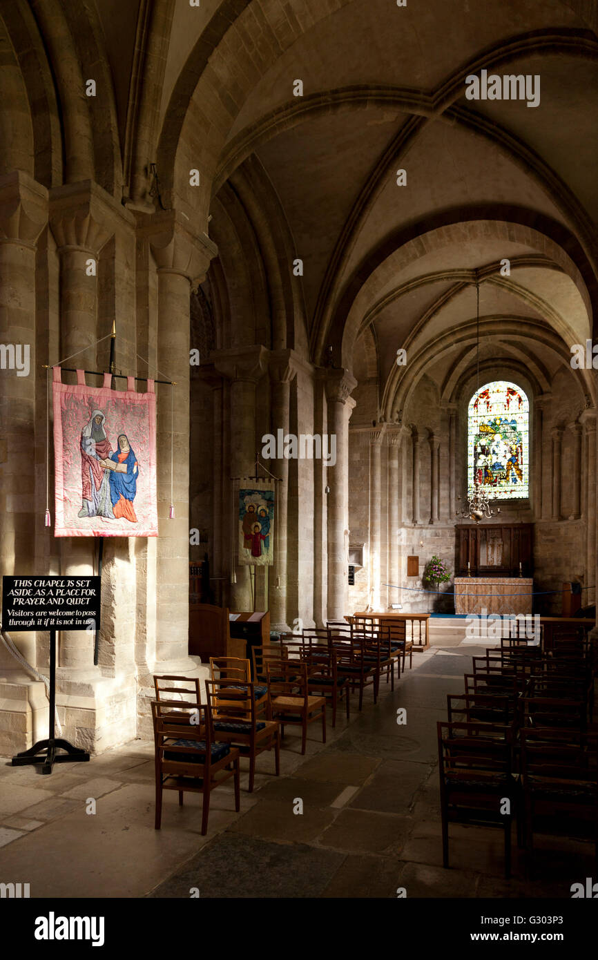 The Chapel of St Anne at Romsey Abbey, Parish church of St Mary and St Ethelflaeda, Romsey, England, United Kingdom, Europe Stock Photo