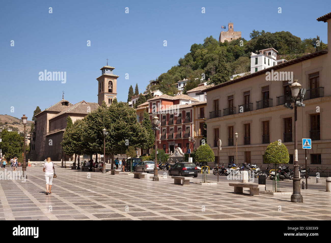 Plaza Nueva, Granada, Andalucia, Spain, Europe, PublicGround Stock Photo