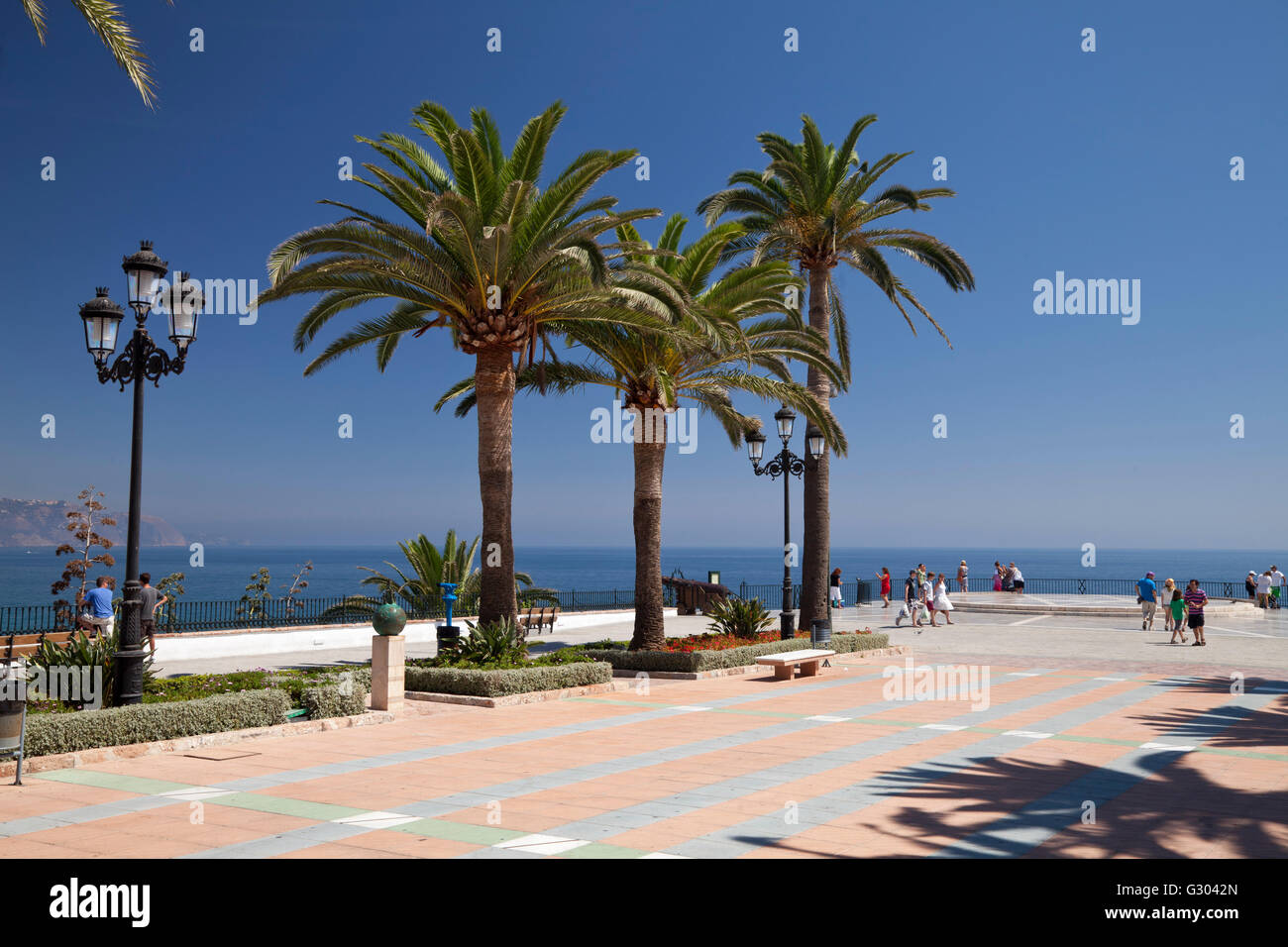Palm trees along the promenade to the observation deck of Balcón de ...