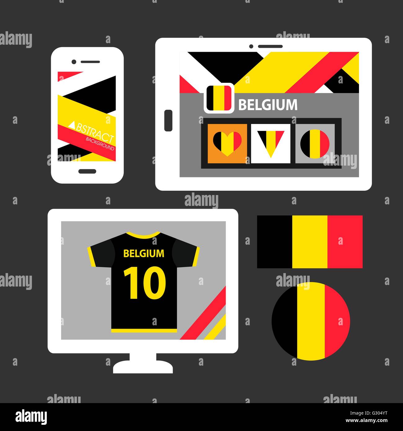 Set of Belgium flag Stock Vector Image & Art - Alamy