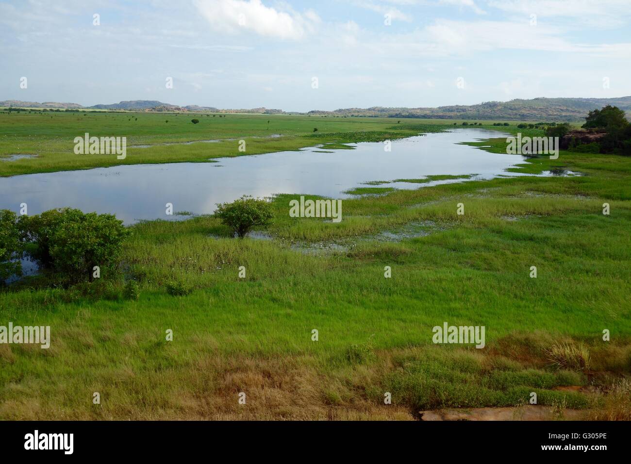 View of the floodplains and wetlands near East Alligator River in West Arnhem Land, Northern Territory, Australia Stock Photo
