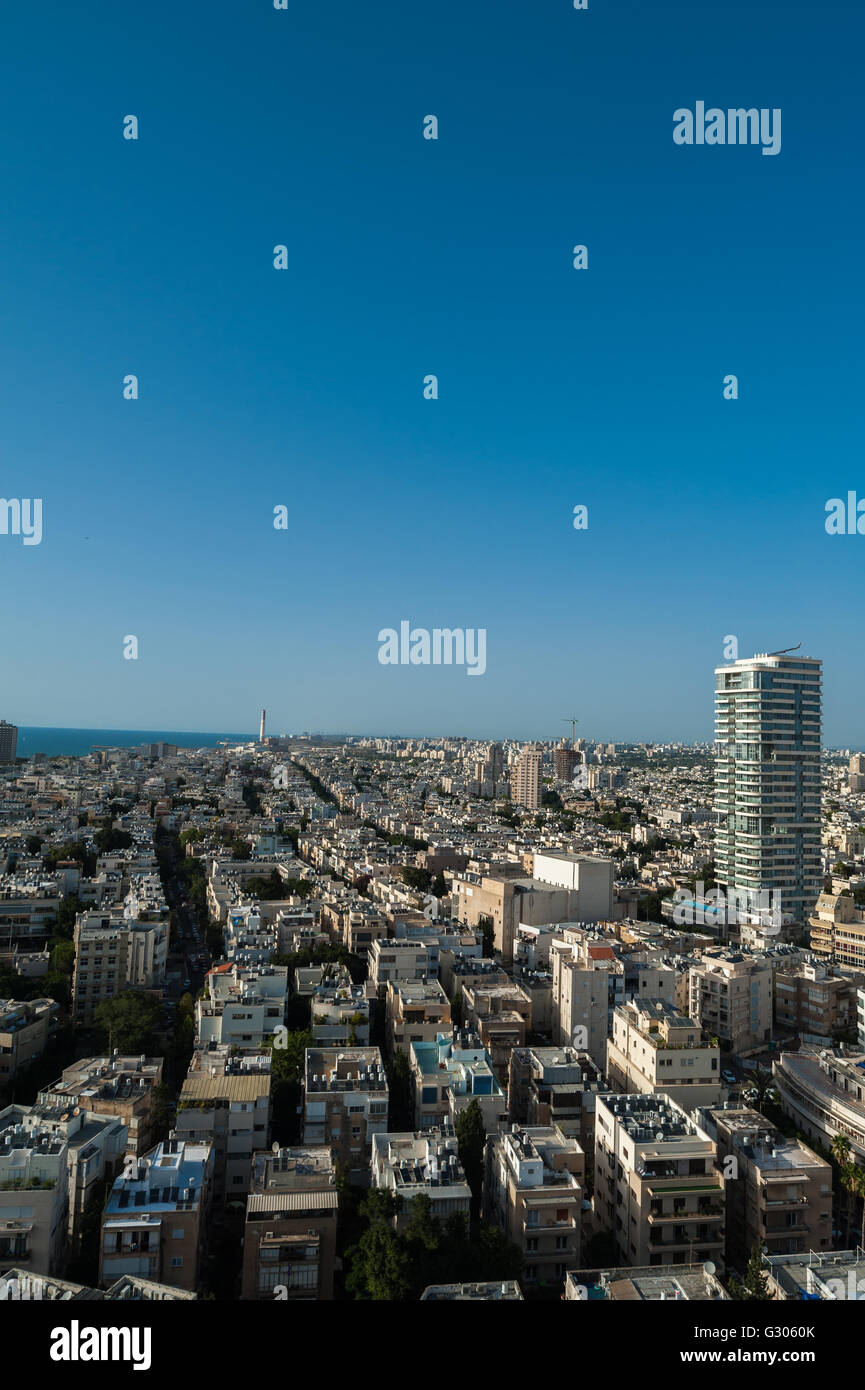 Israel, Tel Aviv, bird's eye view cityscape Stock Photo Alamy