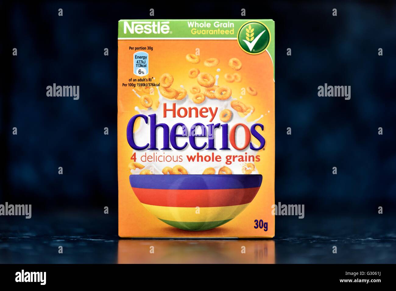Nestle Honey Cheerios whole grain cereals Stock Photo Alamy