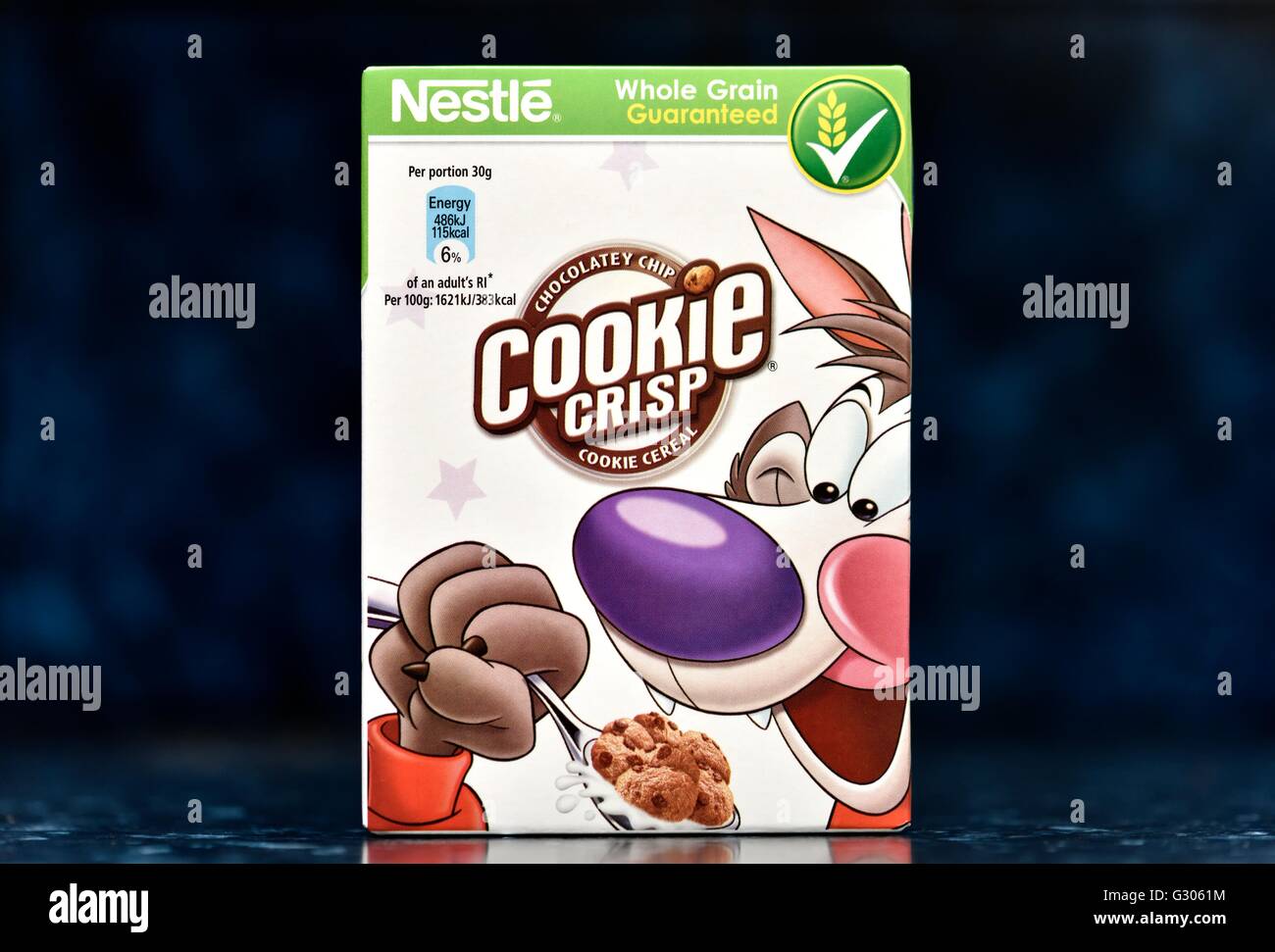 Nestle Cookie crisp whole grain cereals Stock Photo Alamy