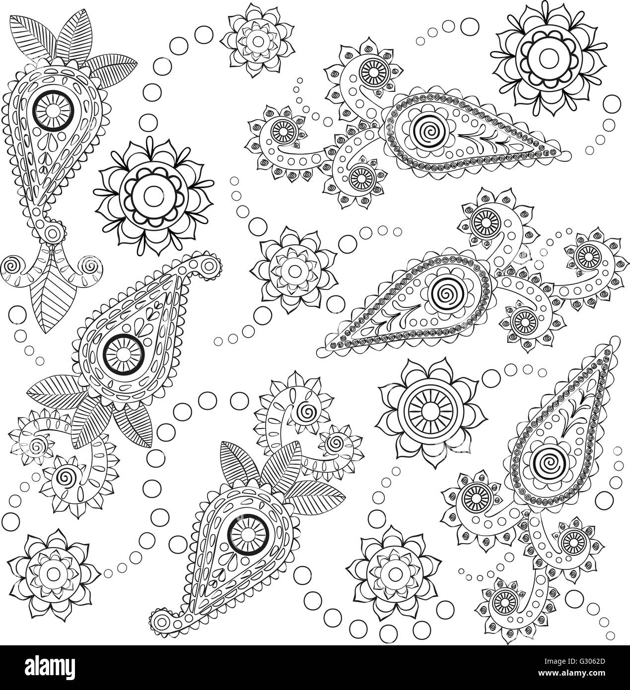 Ornate Paisley Pattern Stock Vector Image & Art Alamy