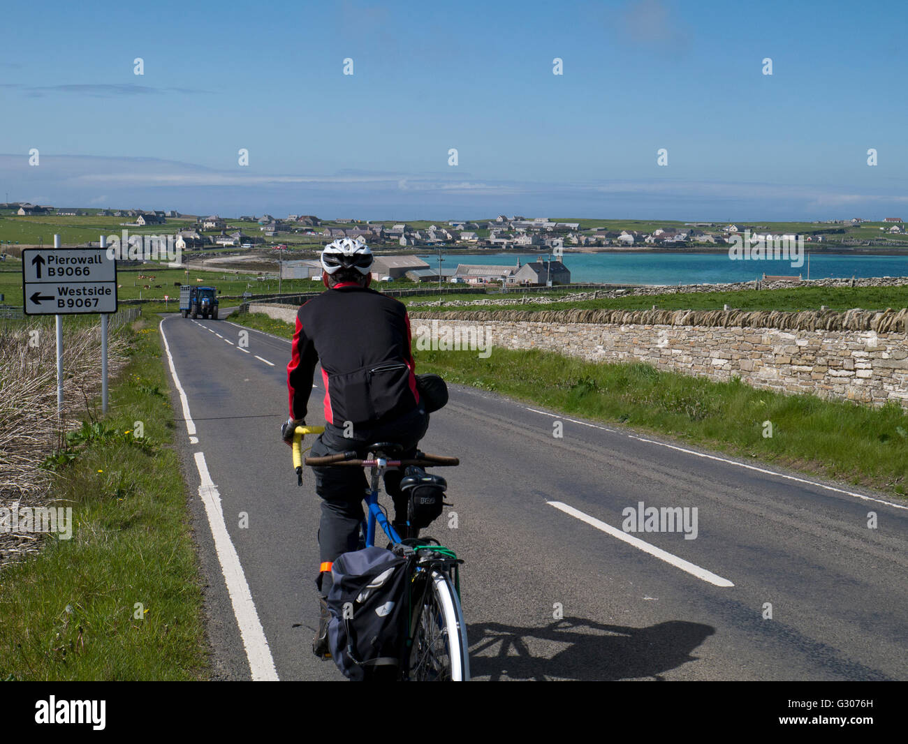 Cycling on Westray Stock Photo