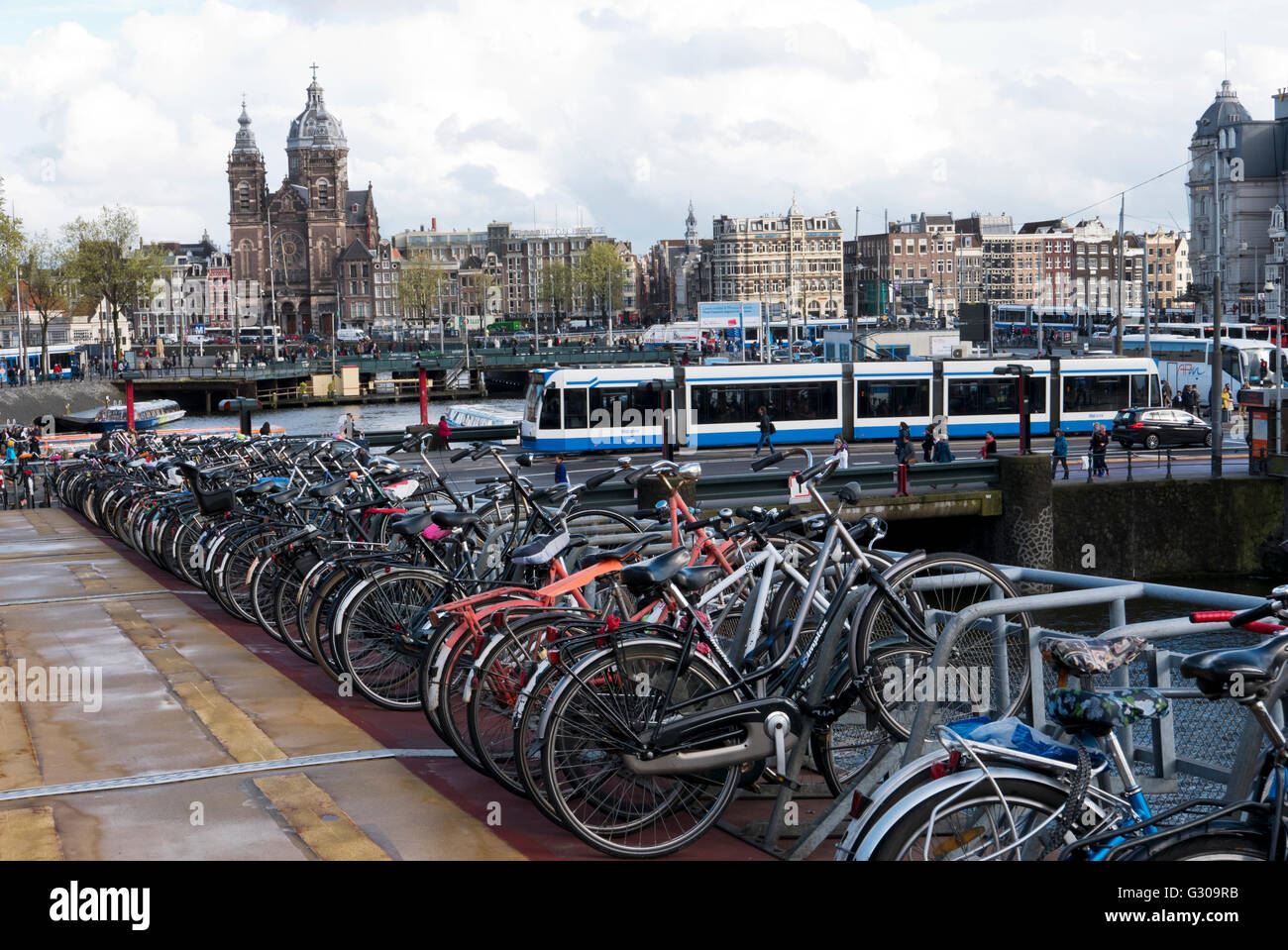Bicycle storage near Central train station in Amsterdam