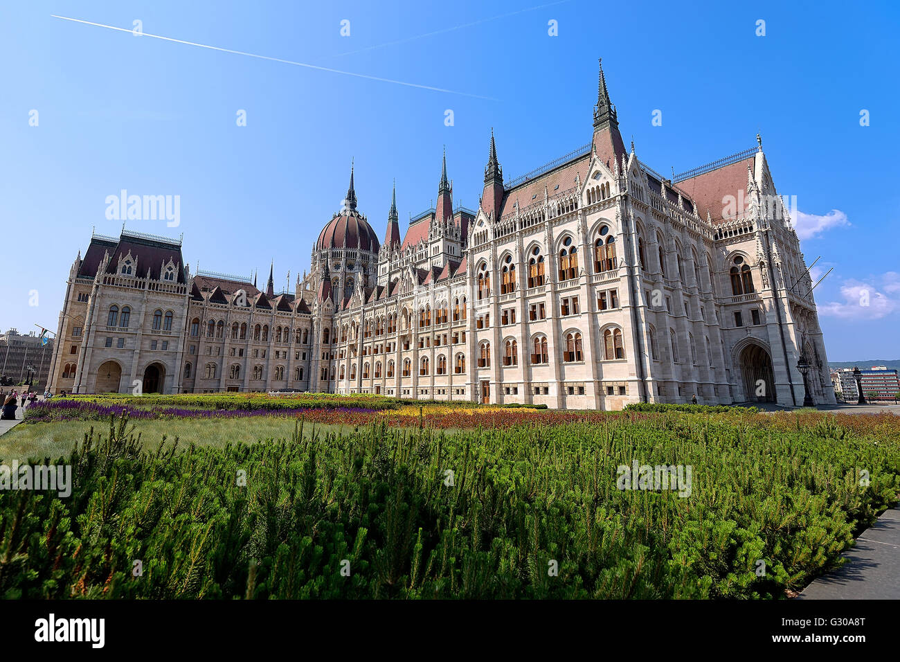 Hungarian Parliament building in Budapest Stock Photo