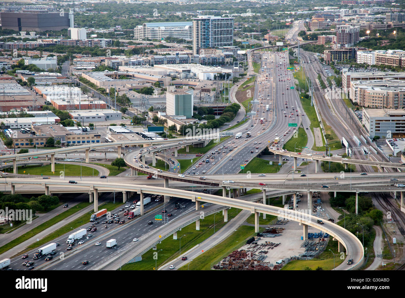 Highway in Dallas, Tx, USA Stock Photo - Alamy