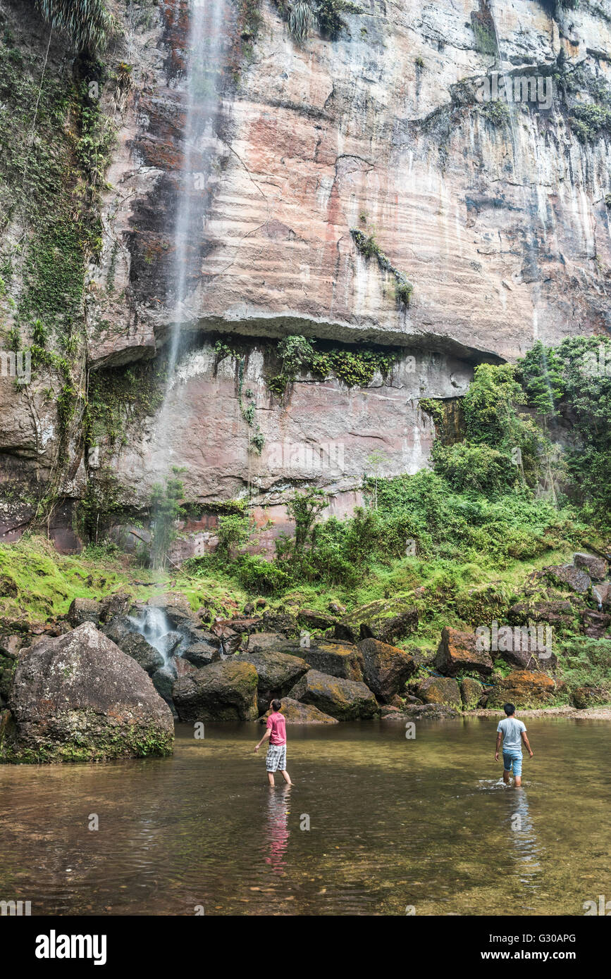 Waterfall in the Harau Valley, Bukittinggi, West Sumatra, Indonesia, Southeast Asia, Asia Stock Photo