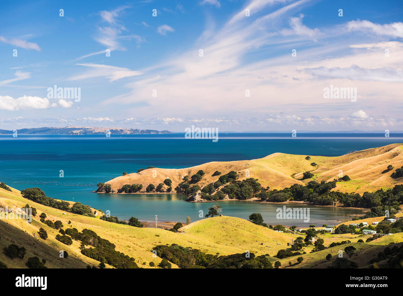 West Coast of Coromandel Peninsula, North Island, New Zealand, Pacific Stock Photo