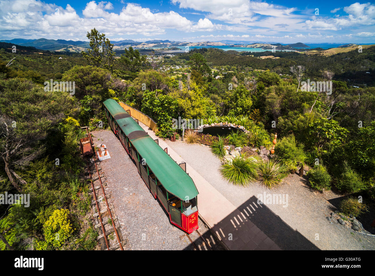 Driving Creek Railway, Coromandel Town, Coromandel Peninsula, North Island, New Zealand, Pacific Stock Photo