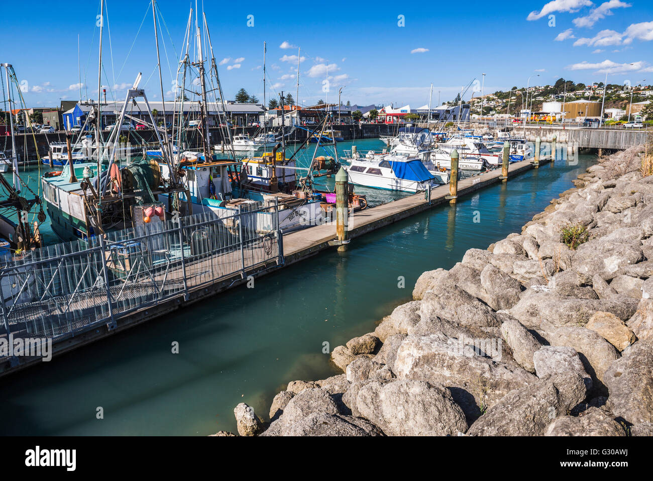 Sailing boats in Napier Harbour, Hawkes Bay Region, North Island, New Zealand, Pacific Stock Photo