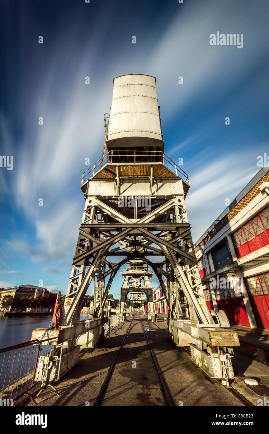 The Old Electric Cranes, Harbourside, Bristol, England, United Kingdom, Europe Stock Photo