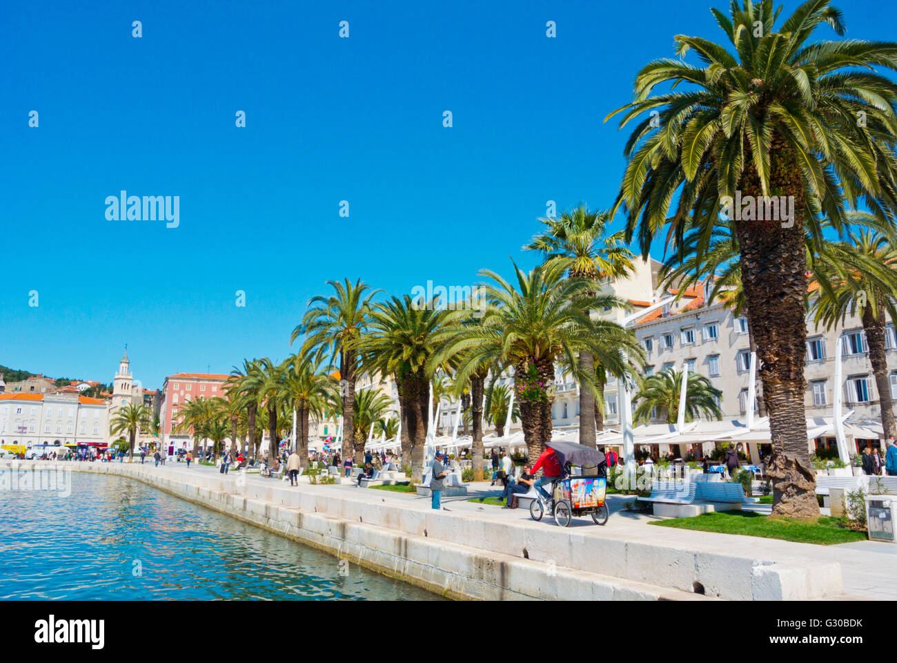 Riva, seaside promenade, Split, Dalmatia, Croatia Stock Photo Alamy