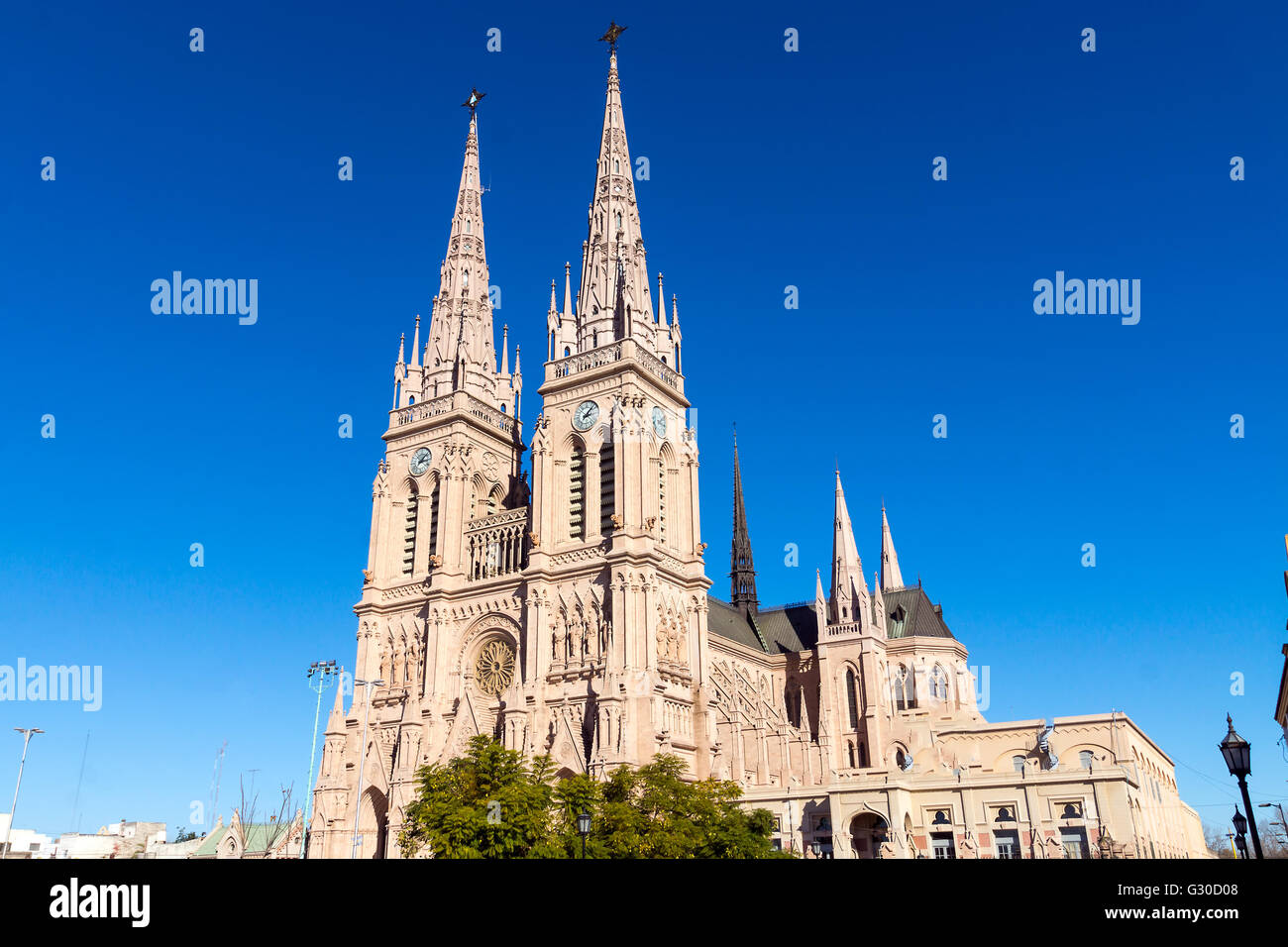 The famous cathedral of Lujan in the province of Buenos Aires, Argentina Stock Photo