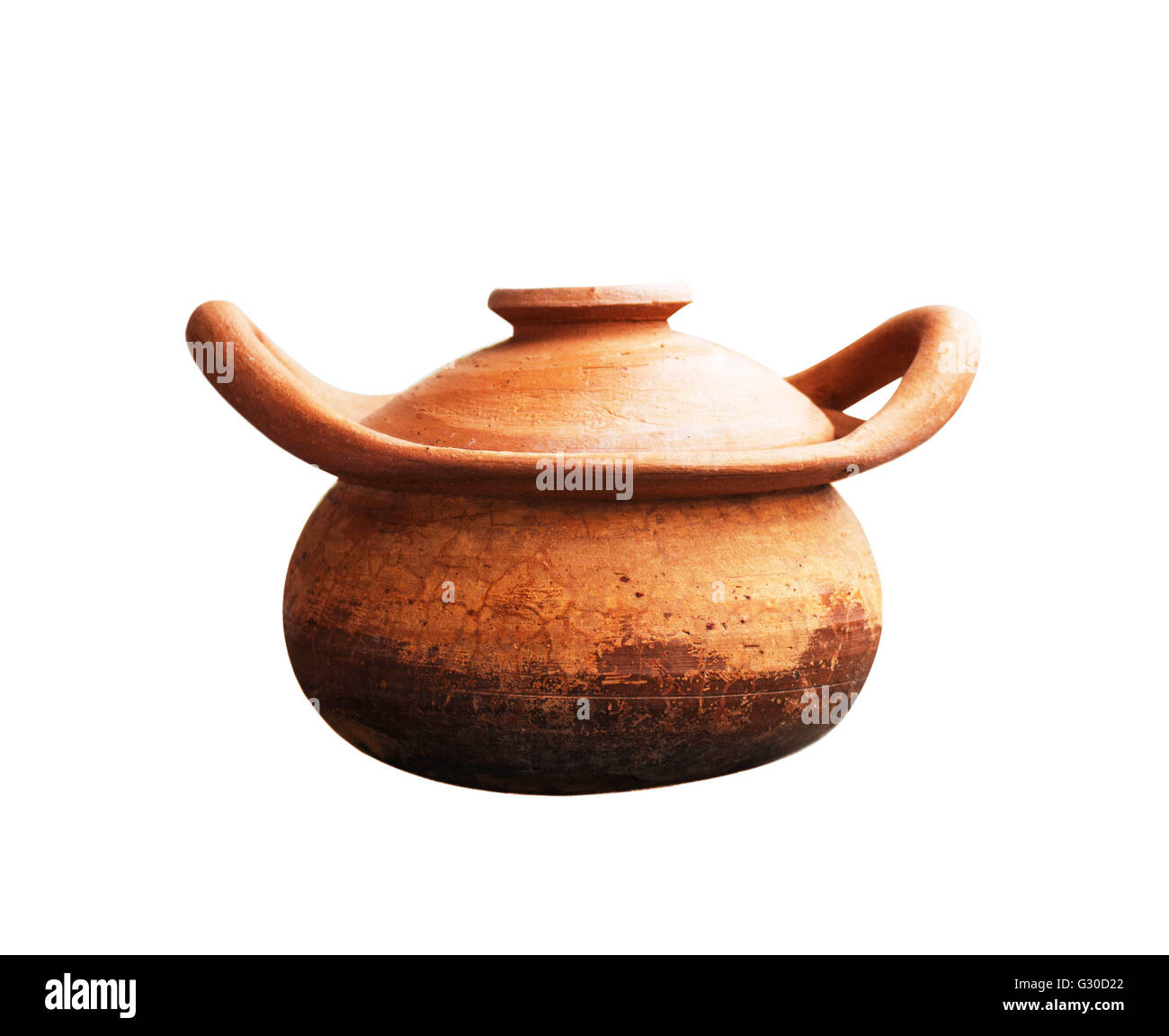Pot of Asian on white background Stock Photo - Alamy