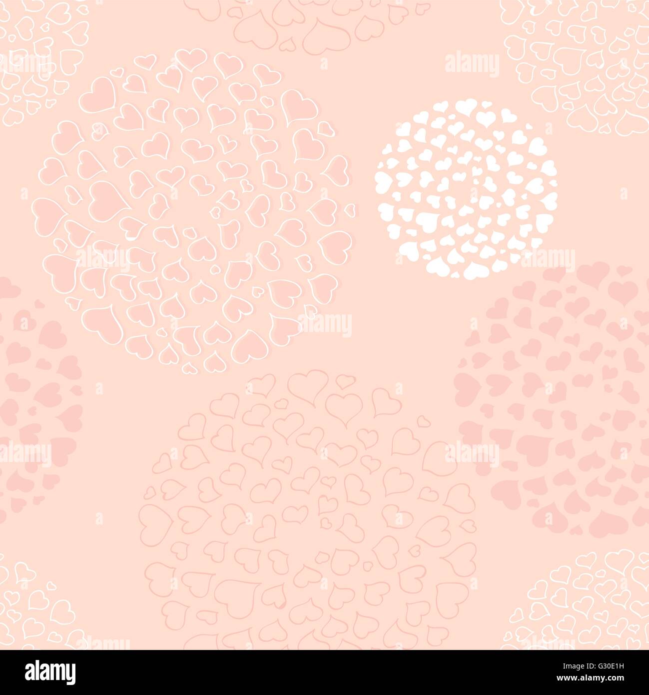 Seamless pattern with hearts. Hand drawn background Stock Vector Image ...