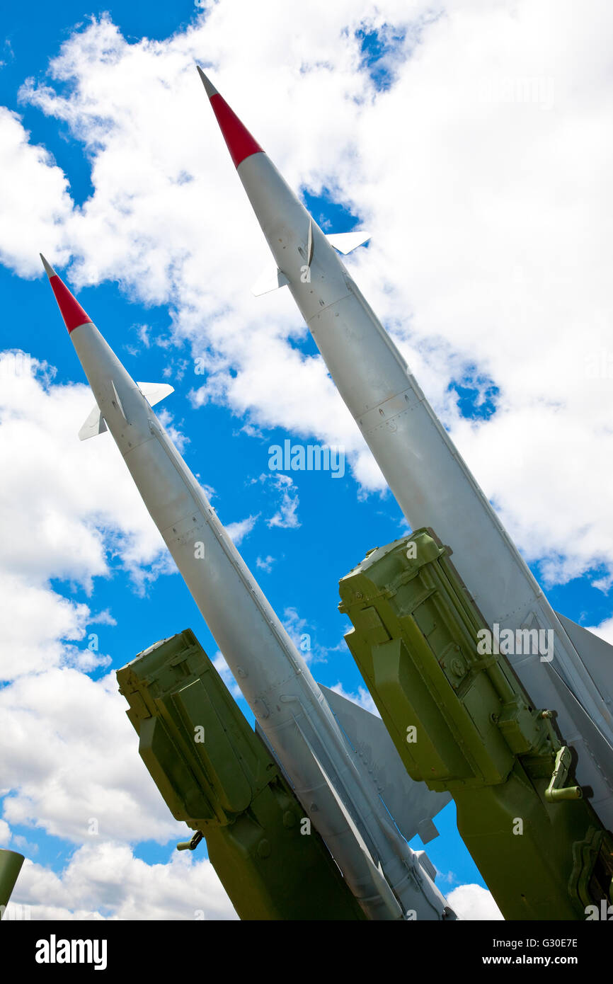 A surface to Air Missile S-125 Neva/Pechora from Soviet Union then USSR Stock Photo