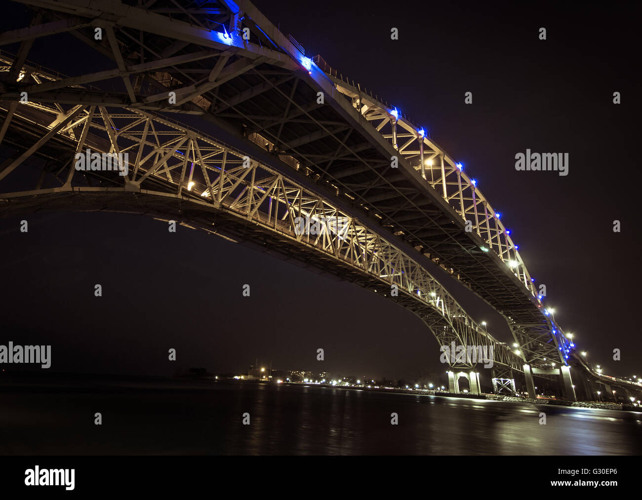 Blue Water Bridges. The twin spans of the Blue Water Bridges between